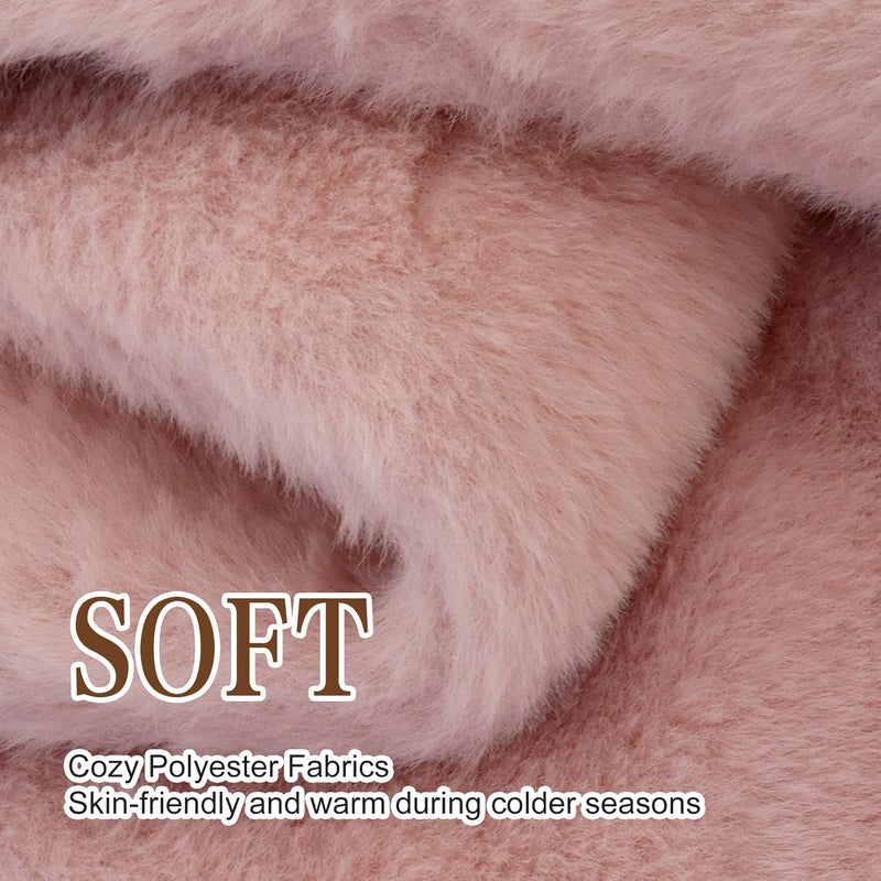 YATANAM Girls Scarf Fuzzy Fleece Kids Scarves Winter Warm Scarf Toddler Adjustable Soft Neck Warmer - Image 2